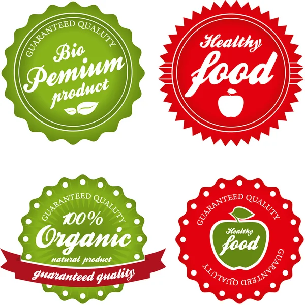 Organic_labels_collection — Stock Vector