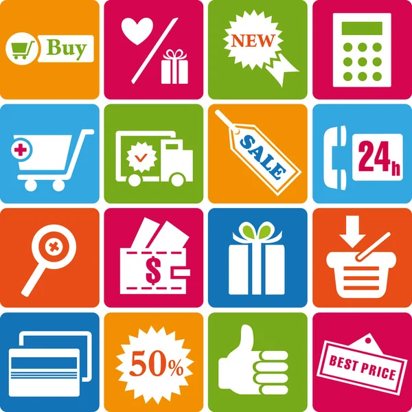 Shopping_icons — 스톡 벡터