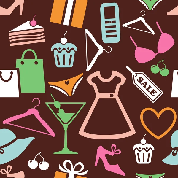 Shopping _ pattern — Image vectorielle