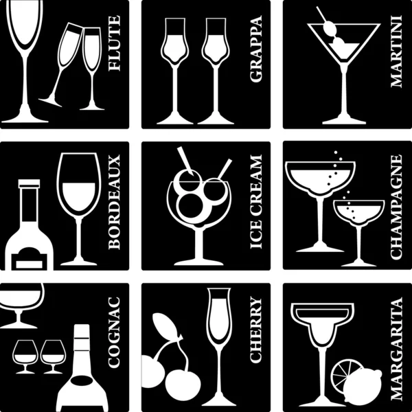 Alcoholsigns — Stockvector