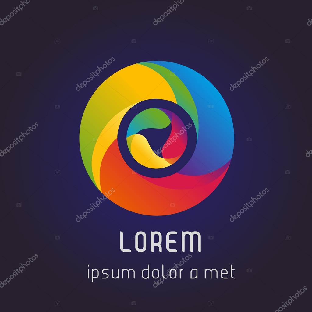 Business Abstract Circle Icon. Corporate, Media, Technology styles vector logo design template.