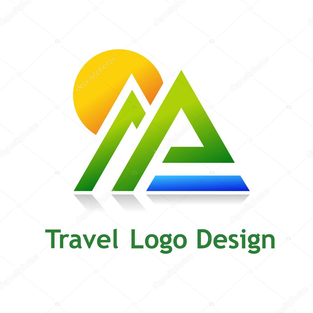 Logo for tourist industry: hotel, travel agency, outdoor company.