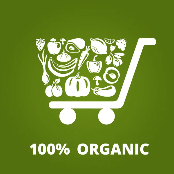 Organic Cart — Stock Vector