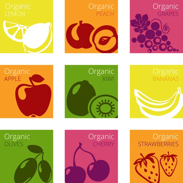 Organicfruits — Stok Vektör