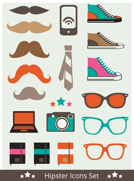 Hipstericons — Stockvektor