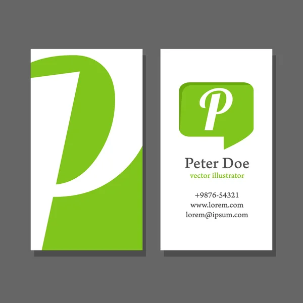 Pbusiness card — Image vectorielle