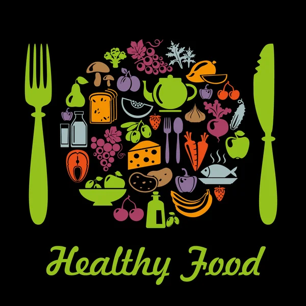 HealthyPlate — Stock Vector