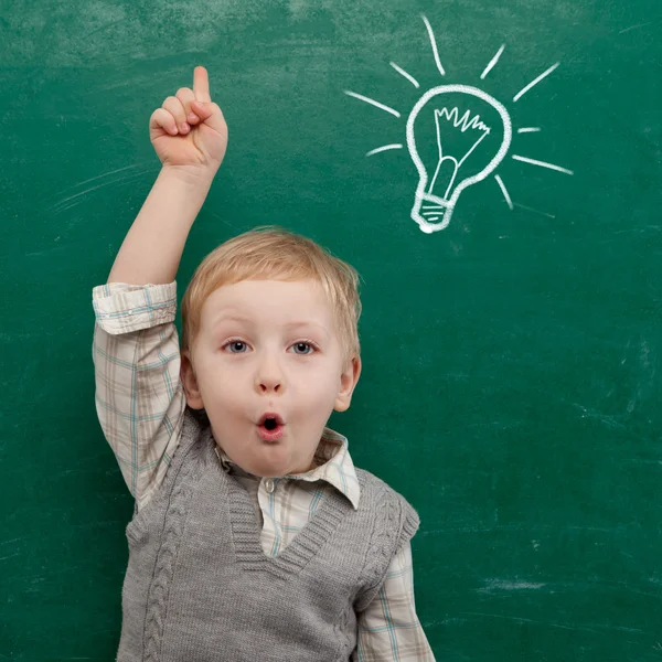 Children portrait near desk — Stockfoto