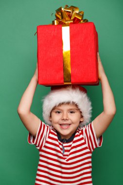 Noel Baba kırmızı komik çocuk