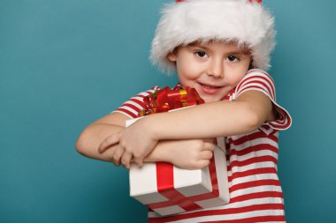 Noel Baba kırmızı komik çocuk