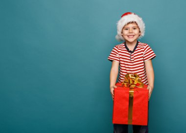 Noel Baba kırmızı komik çocuk