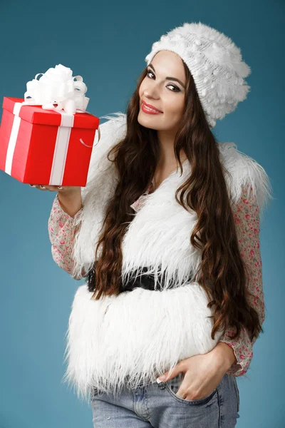 Girl with Christmas ball — Stock Photo, Image