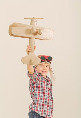 Vintage pilot çocuk