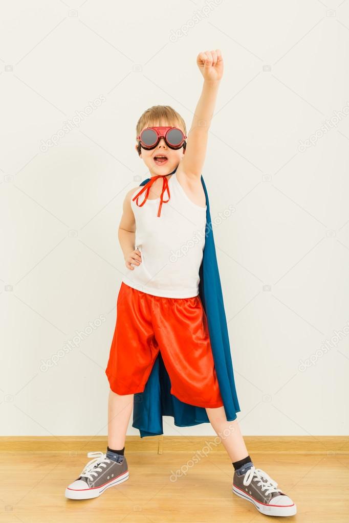 Funny super hero child