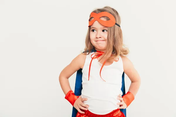 Супергерой девушка — стоковое фото