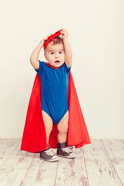 Super hrdina chlapec — Stock fotografie