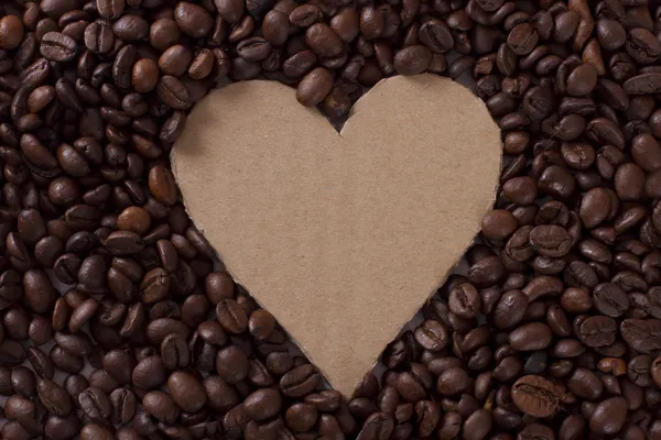Kalp kahve — Stok fotoğraf
