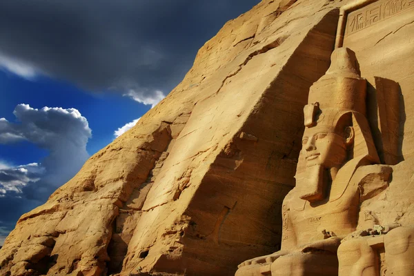 Abu simbel, Egipt. rameses starożytnego egipskiego Faraona 2 — Zdjęcie stockowe