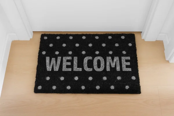 Welcome home black mat. House — Stock Photo, Image