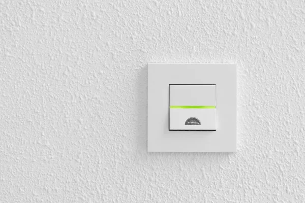 Electrical light switch on white background — Stock Photo, Image