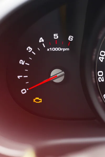 Detail of a tachometer in a car — Stock Photo, Image