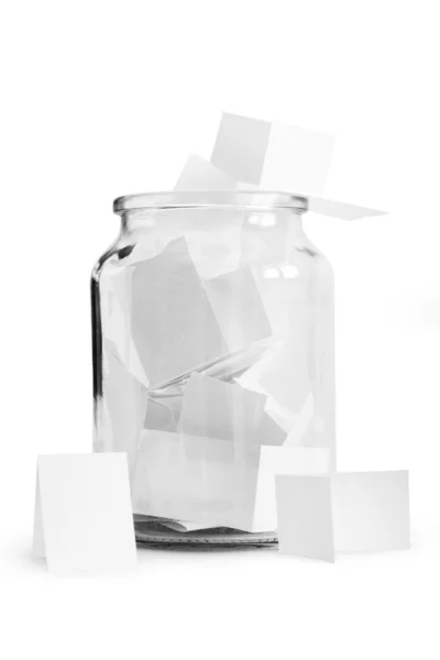 Paper notes with wishes isolated on whiteStock Photo: — Stock Photo, Image