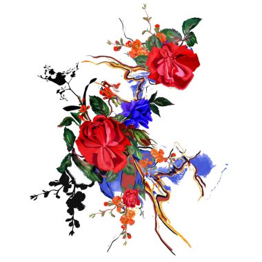 Kusursuz soyut desen. Tekstil deseni, çiçek ve geometrik baskı deseni tekstil tasarımı ve kumaşlar için.