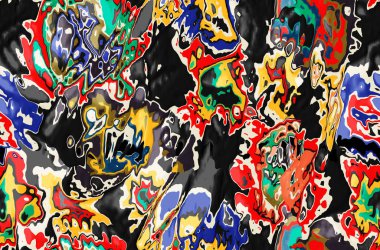 Kusursuz soyut desen. Tekstil deseni, çiçek ve geometrik baskı deseni tekstil tasarımı ve kumaşlar için.