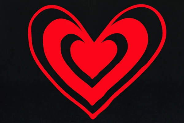 Srdce Láska Tvaru Rudého Srdce Valentýn Ilustrace — Stock fotografie