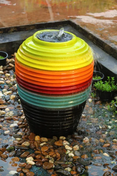 Colorful ceramic jar — Stock Photo, Image