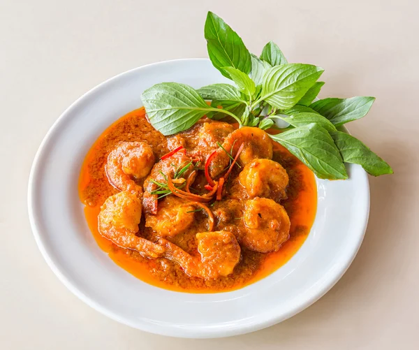 Curry fried shrimp — Stock Photo, Image