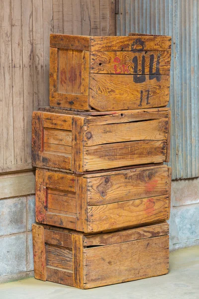 Cajas de madera antiguas — Foto de Stock