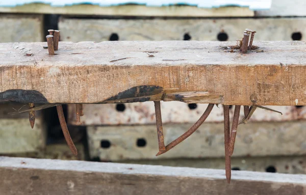 Jig voor het buigen van stalen wapening in bouwplaats — Stockfoto