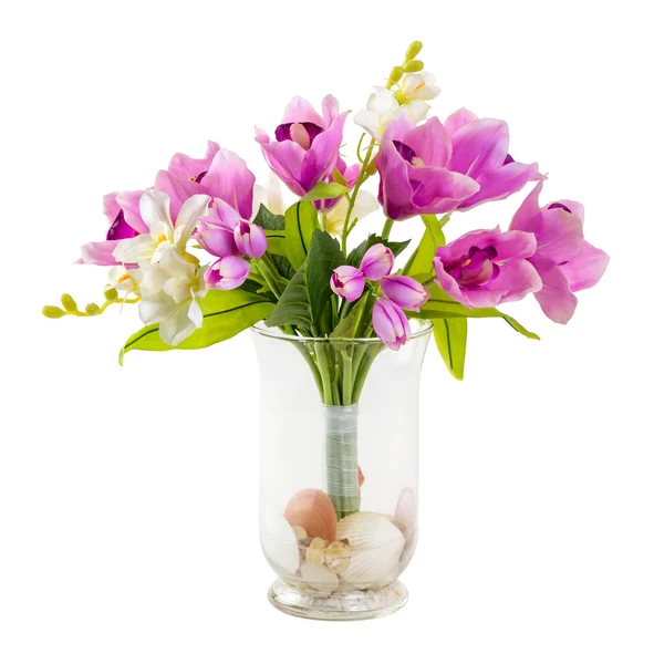 Bouquet of tulip and orchid — Stock Photo, Image