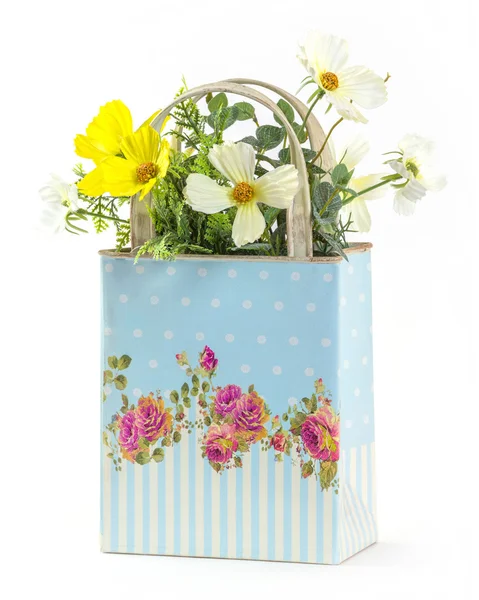 Cosmos flor en forma de bolsa cubo — Foto de Stock