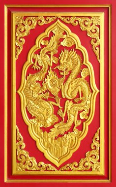 golden dragon Ahşap oyma