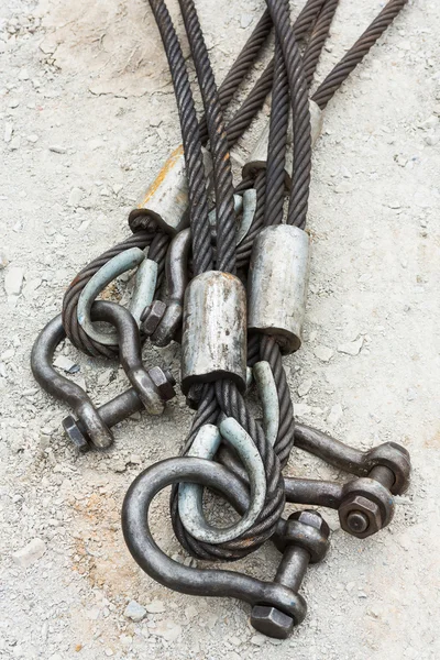 Heavy duty steel wire rope sling — Stock Photo, Image