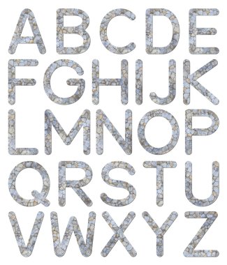 yazı tipi taş duvar dokusu alfabe bir z