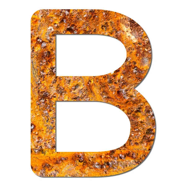 Ржавая текстура шрифта B — стоковое фото