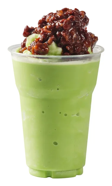 Červené fazole mléko čaj zelený koktejl — Stock fotografie