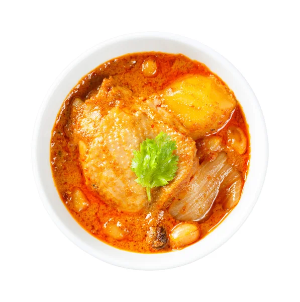 Huhn und Kartoffelcurry oder Chicken Mussaman Curry nach muslimischer Art — Stockfoto