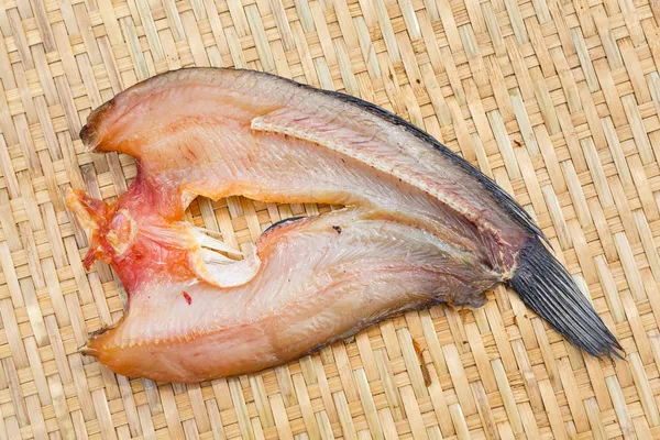 Smoke dried striped snakehead fish — Stock Photo, Image
