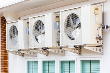 Air conditioner installation clipart