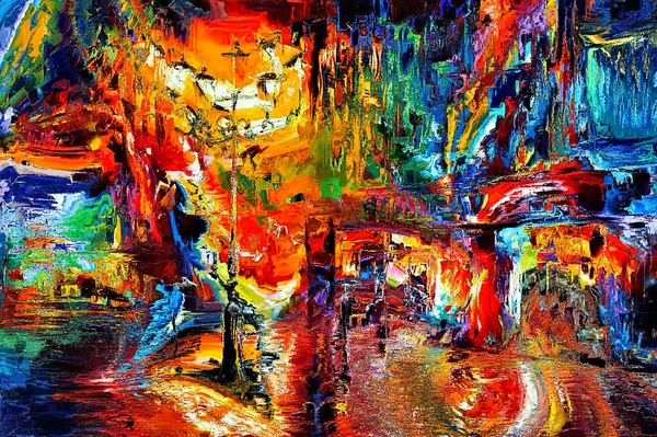 City Abstract Digital Painting — 스톡 사진