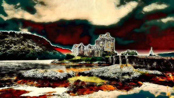 Castle in Europe Digital Painting