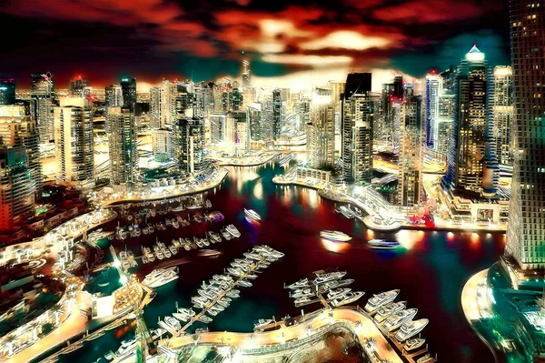 Dubai Colored Digital Painting —  Fotos de Stock