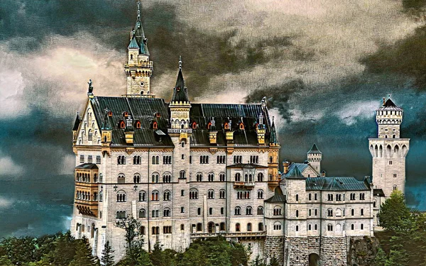Schloss Europa Digitale Malerei — Stockfoto