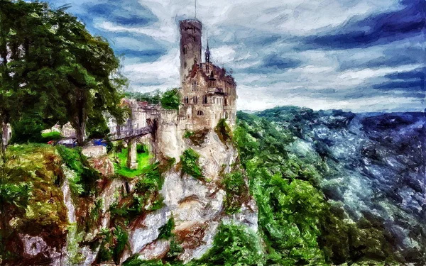 Castle in Europe Digital Painting