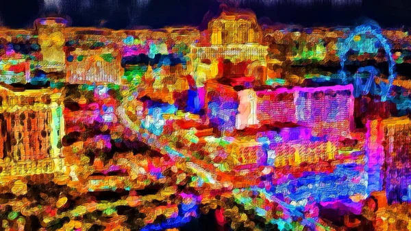 Las Vegas Digital Art Bild — Stockfoto