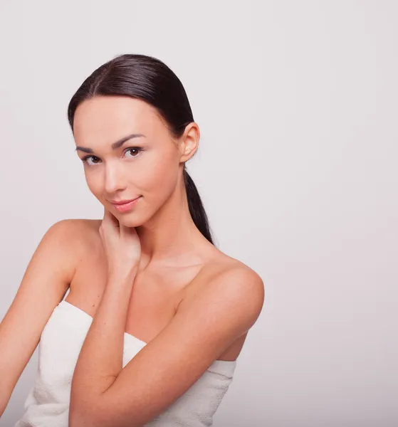 The fresh girl without a make-up — Stock Photo, Image